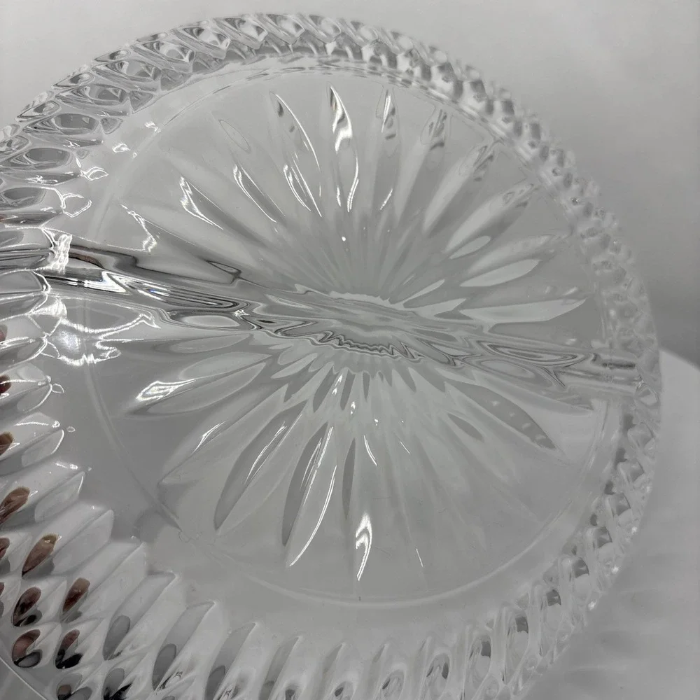 Princess House Highlights Crystal Divided Serving Dish Brilliant Cut‎ Crystal